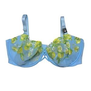 Victoria's Secret Lemon Grove Embroidered Push-Up Without Padding Bra Size 36DD
